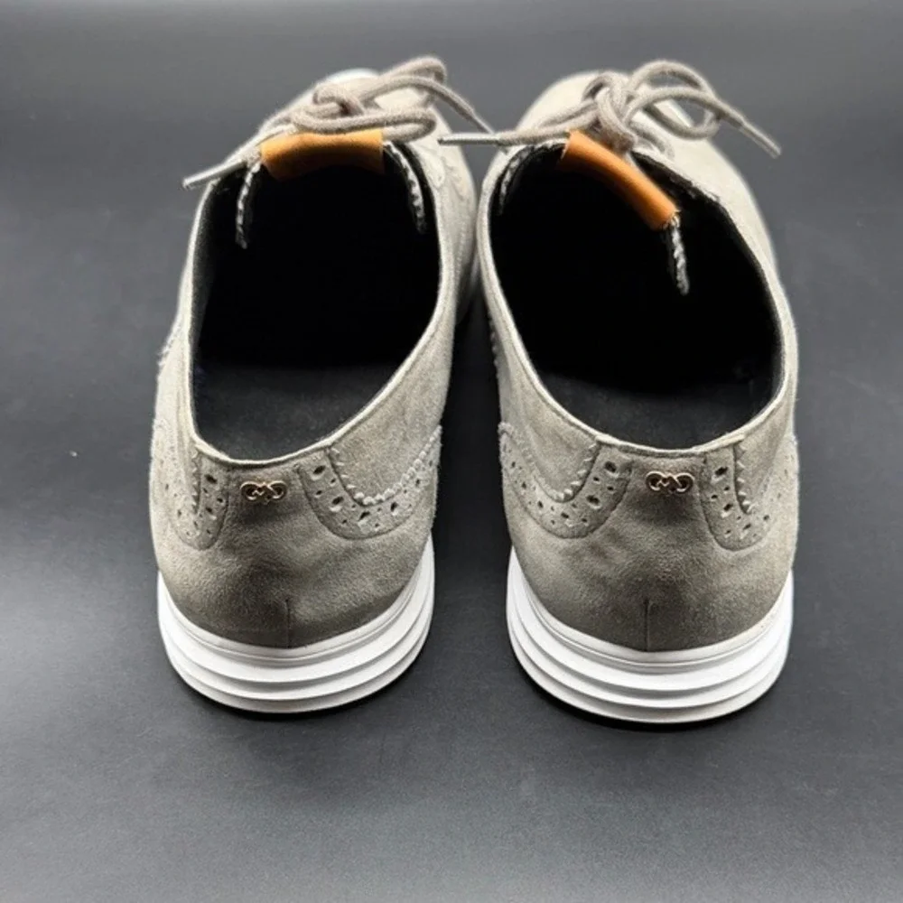 Cole Haan Zerogrand Wingtip Oxford Grey Suede Sneakers W06113 Womens‎ 8.5 B